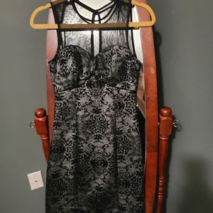 Black velvet dress